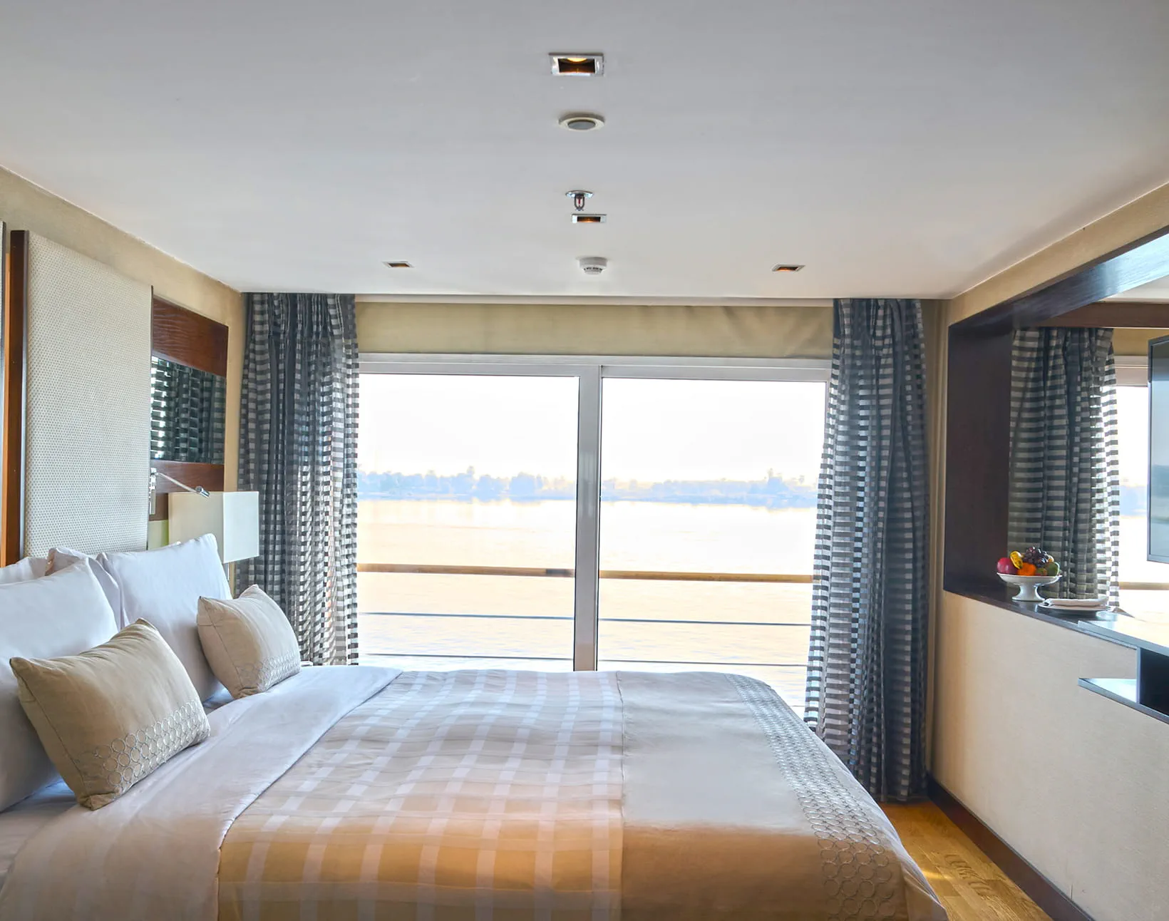 Cabin aboard the The Oberoi Philae, Luxury Nile Cruiser Nile cruise